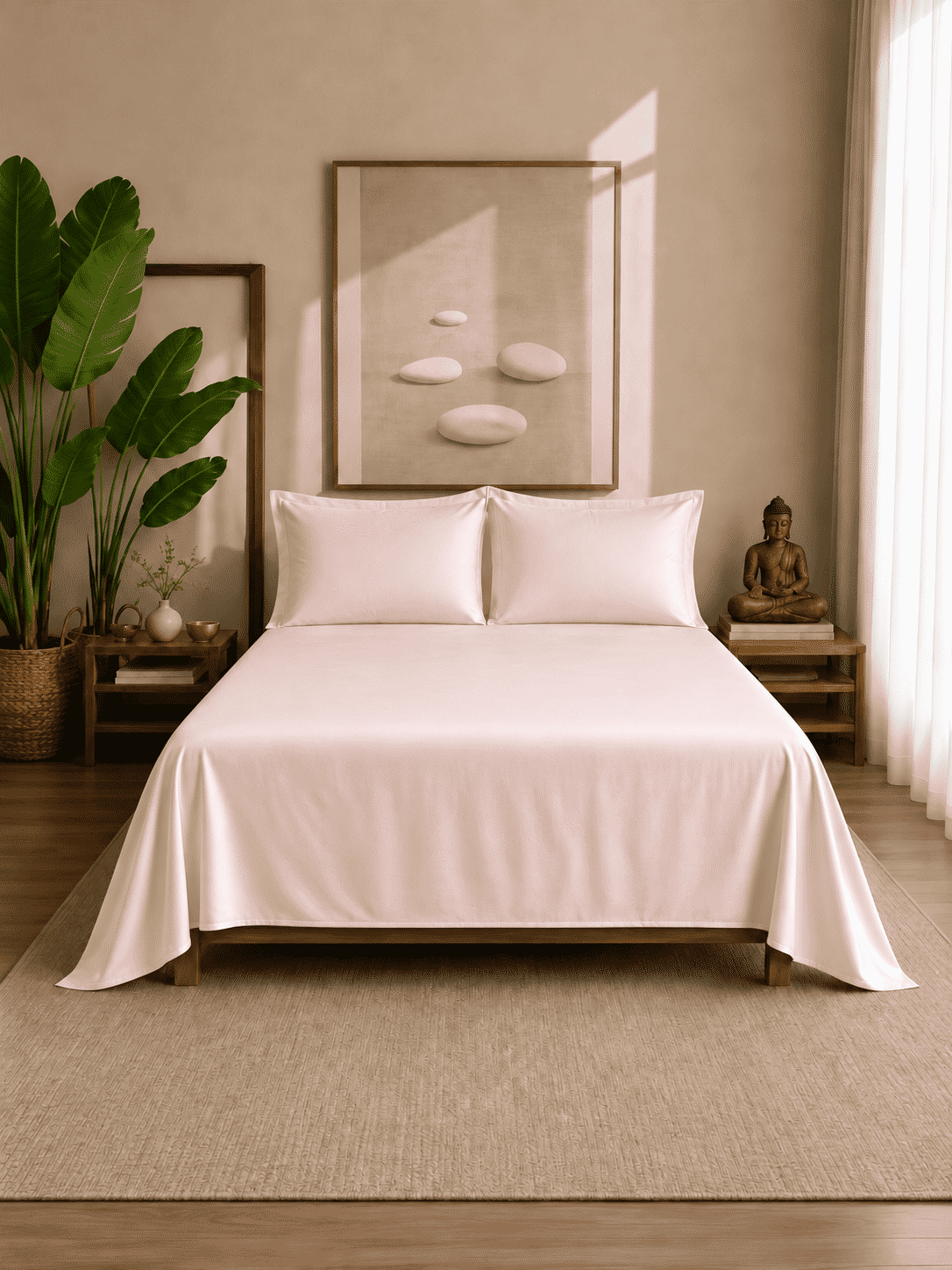 Eucalyptus Lyocell Cotton Bedsheet with Pillowcases
