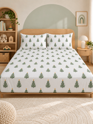 Little Timberland King-Size Cotton Bedsheet for Kids' Room