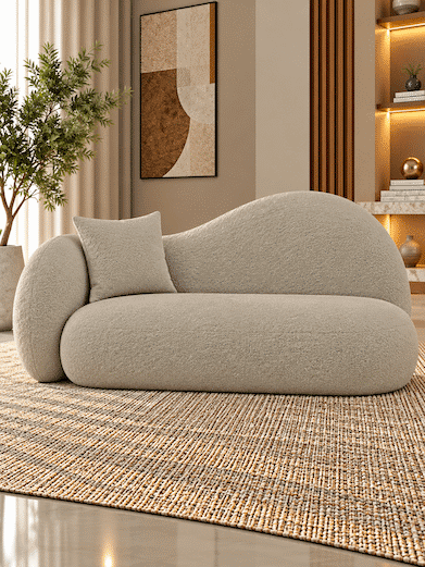 Velthra Suede Leather Upholstery Fabric Light Beige