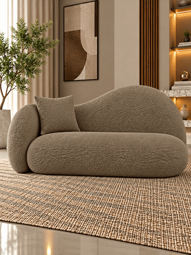 Velthra Suede Leather Upholstery Fabric Taupe 