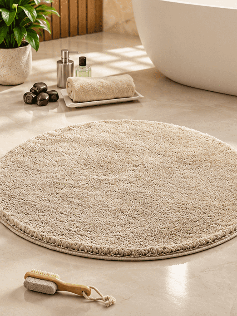 Round Lamb Bathmat