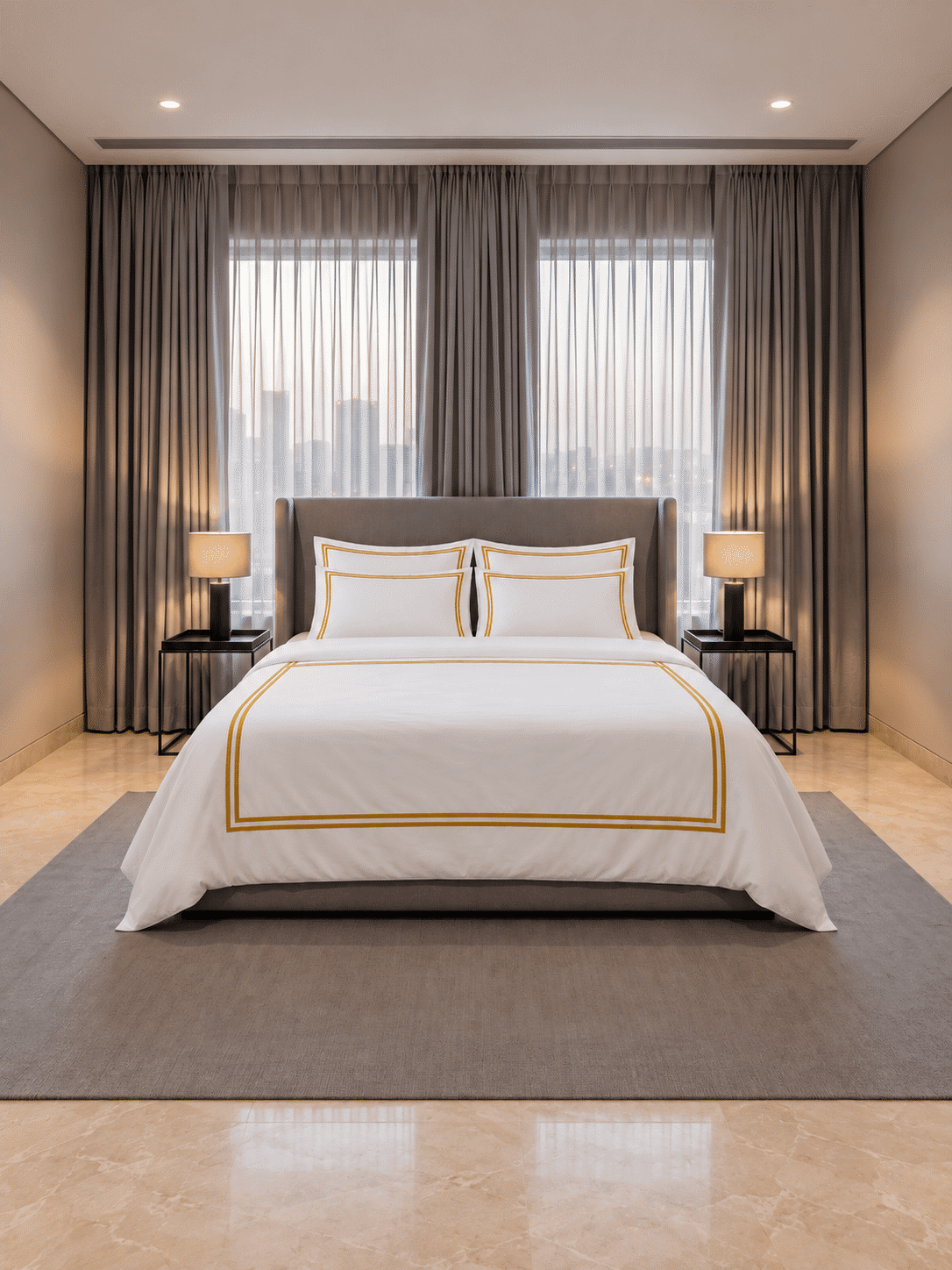 Merrowing 800 TC Cotton Queen Size Duvet Cover with Pillowcases