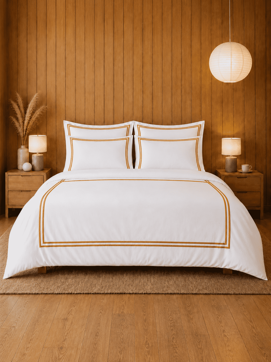 Merrowing 800 TC Cotton Queen Size Duvet Cover with Pillowcases