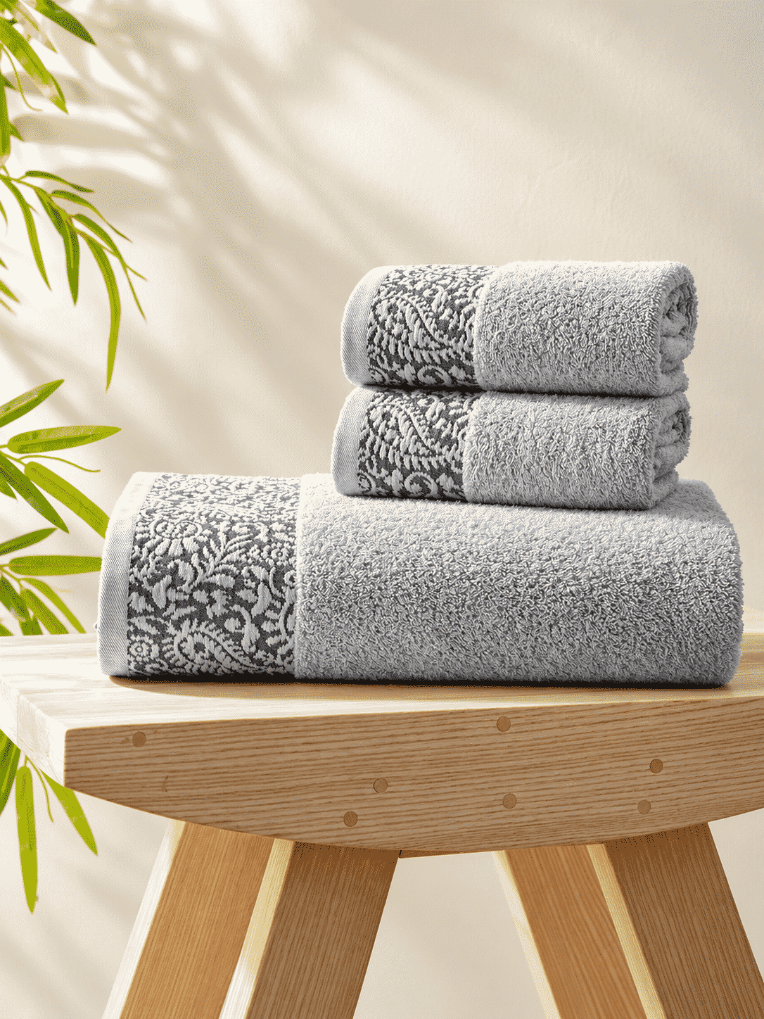 Picasso 3-Piece Towel Set Floral Border