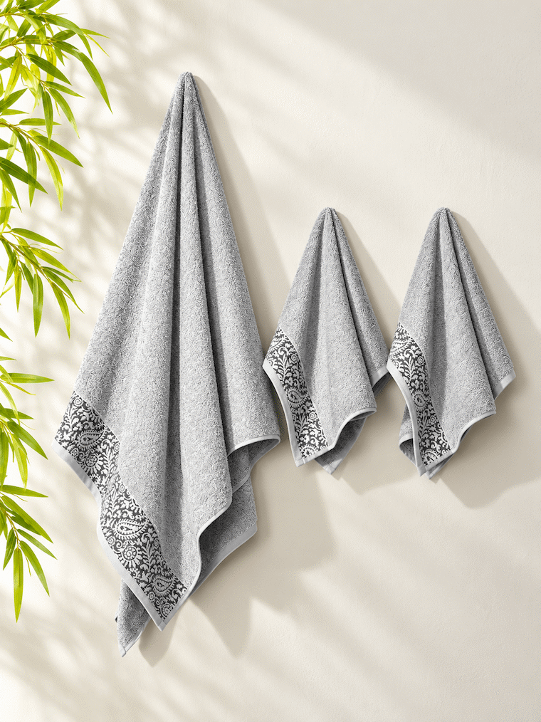Picasso 3-Piece Towel Set Floral Border