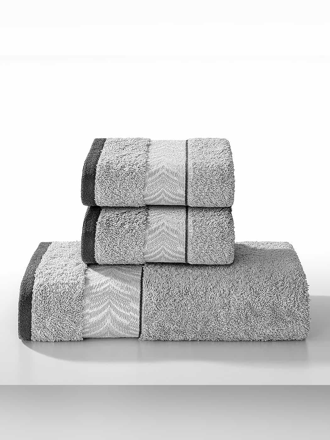Picasso 3-Piece Towel Set  Herringbone Border