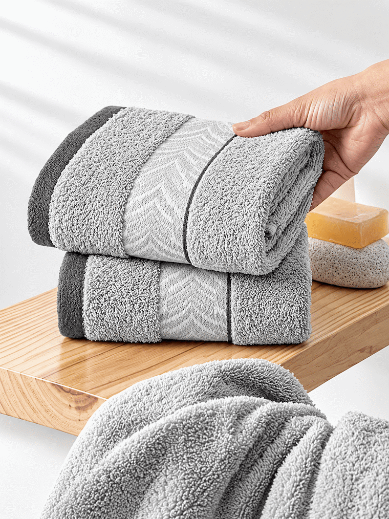 Picasso Hand Towel Herringbone Border