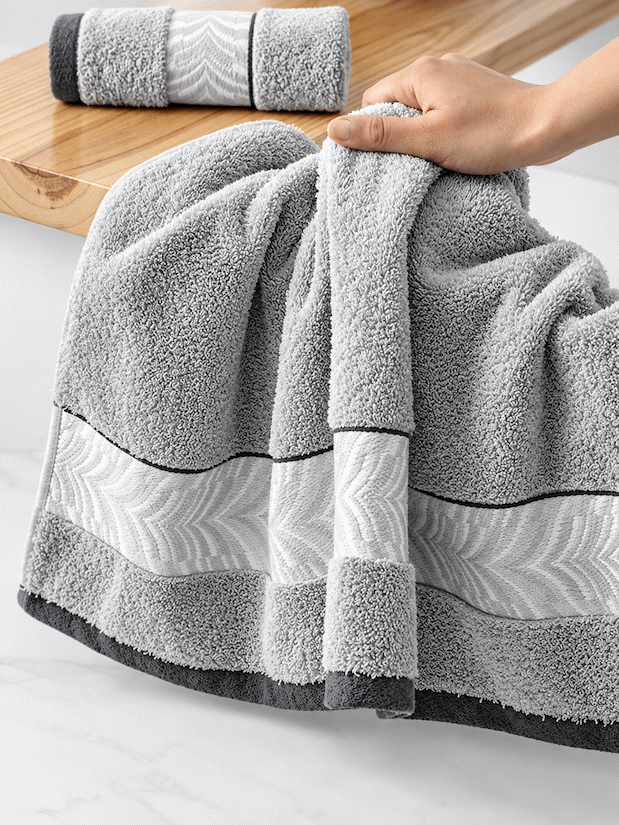 Picasso Hand Towel Herringbone Border