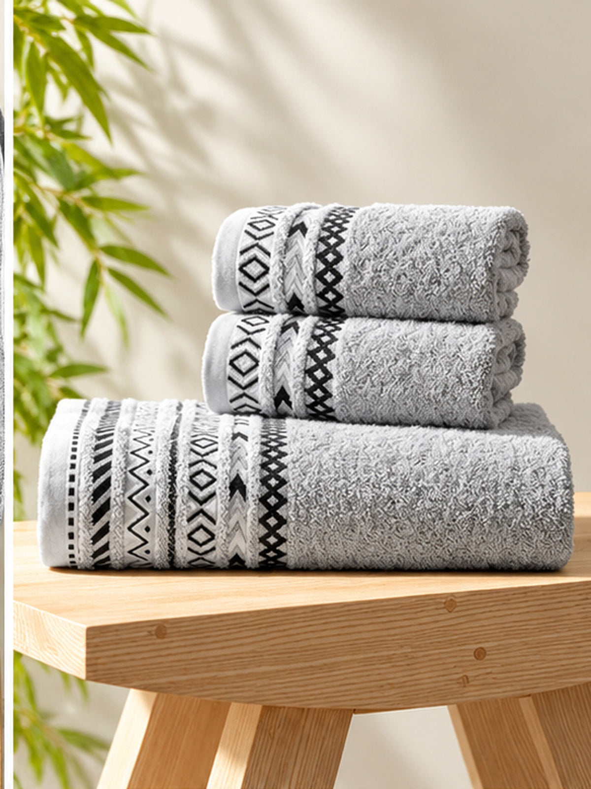 Picasso 3-Piece Towel Set Tribal Border
