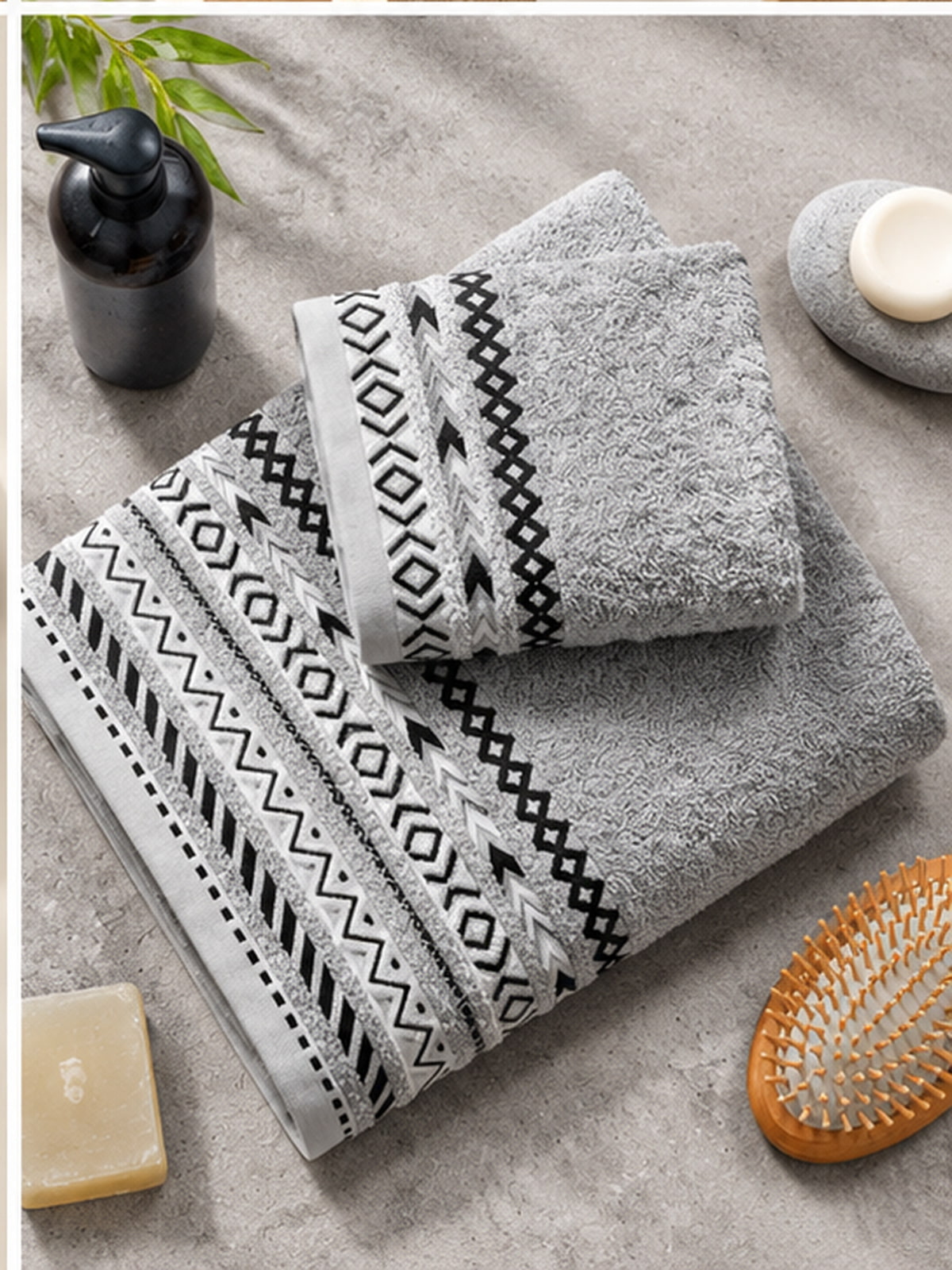 Picasso 3-Piece Towel Set Tribal Border