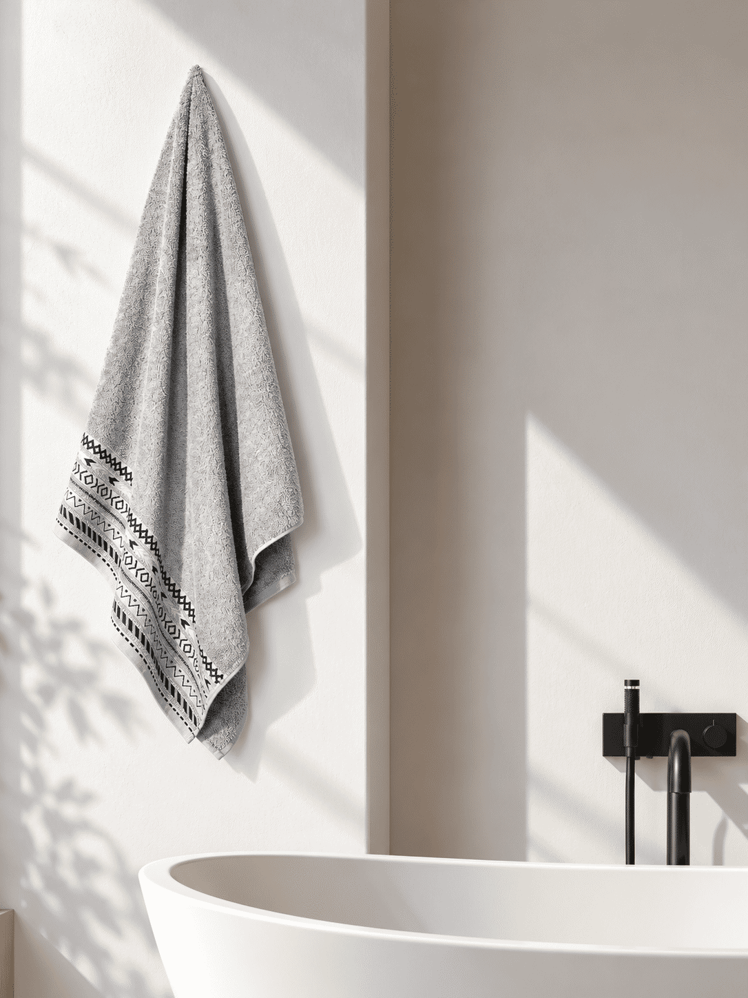 Picasso Bath Towel Tribal Border