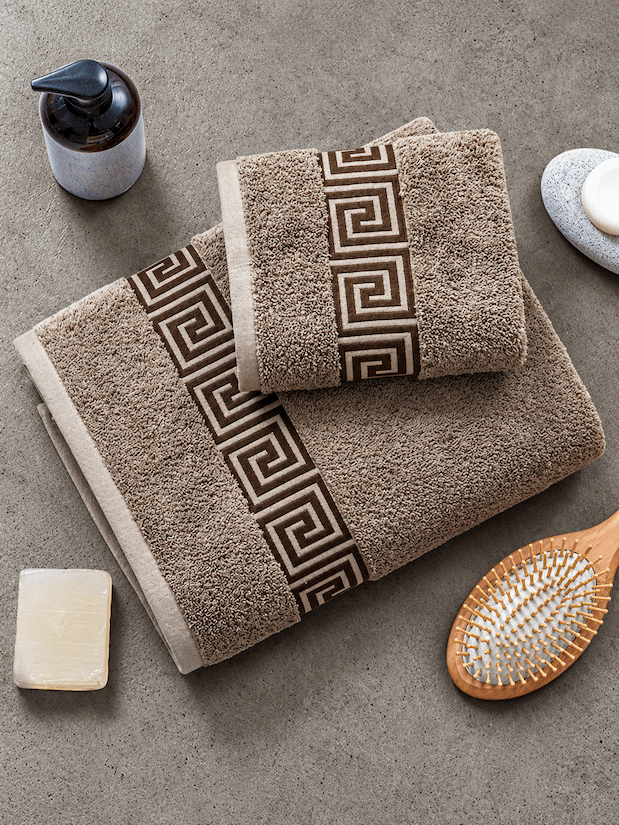 Picasso 3-Piece Towel Set Greek Key Border