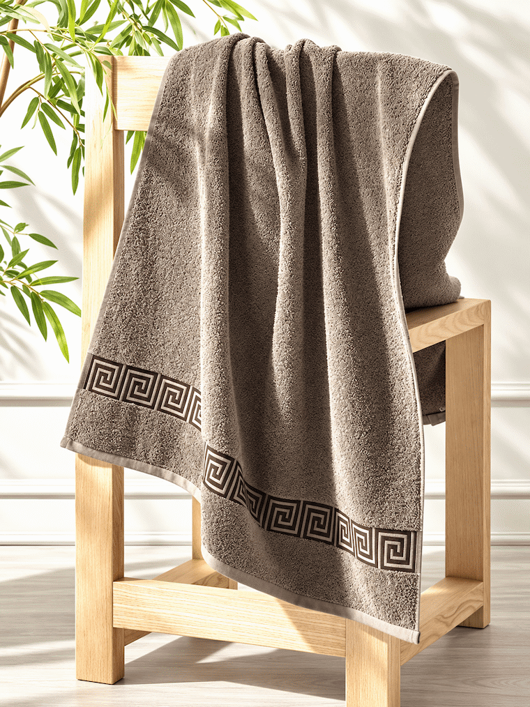 Picasso Bath Towel - Greek Key Border