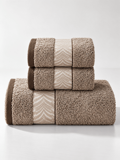 Picasso 3-Piece Towel Set  Herringbone Border