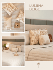 Springs Lumina Beige Cotton Bedding Set