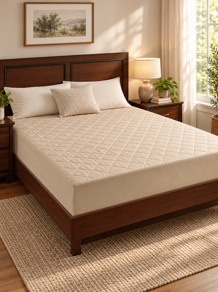 Slim Quilted Mattress Protector with Skirting