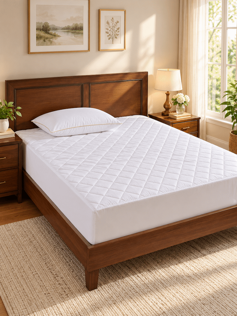 Slim Quilted Mattress Protector with Skirting