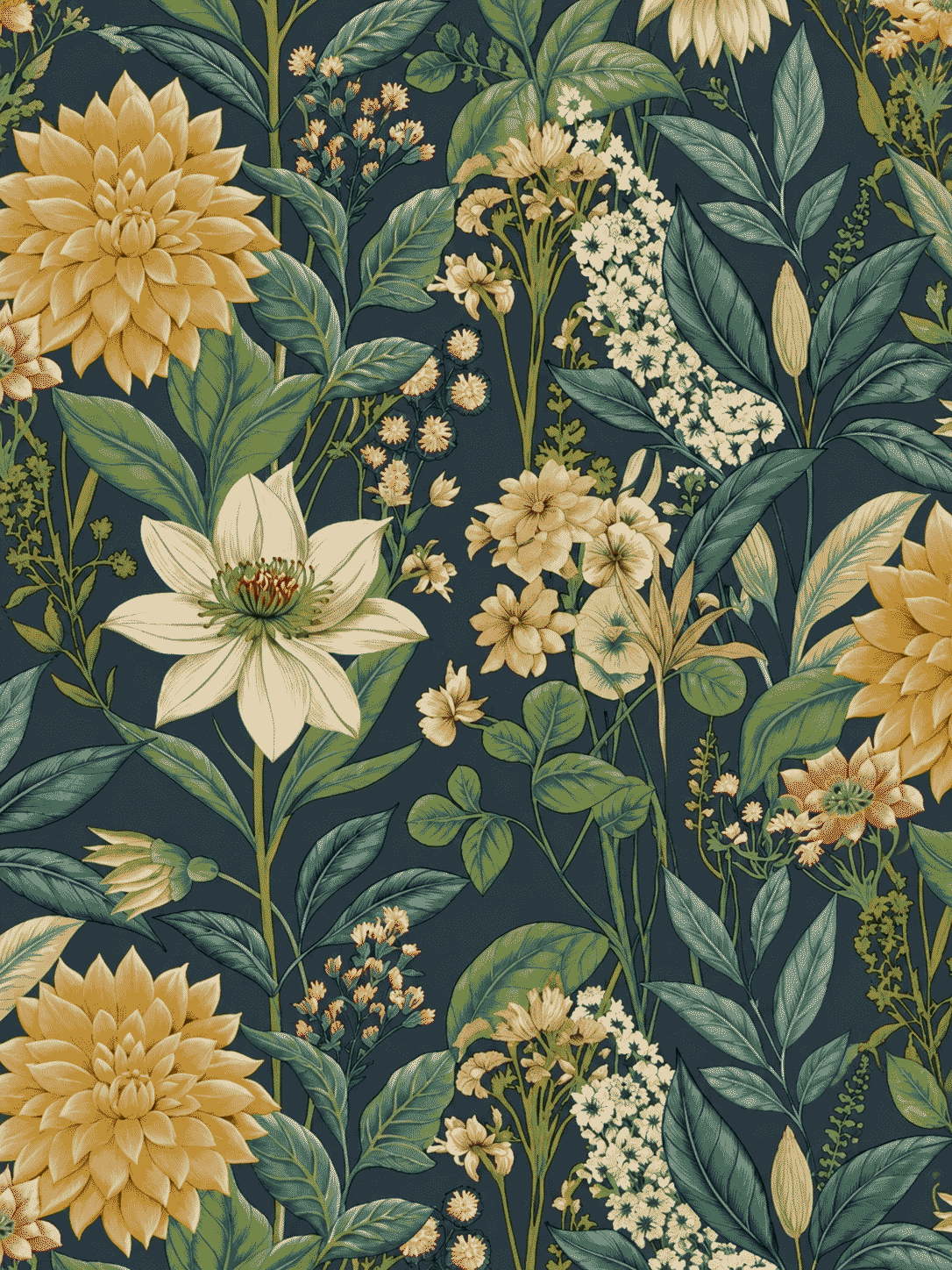 Petaloria Grand Floral Wallpaper