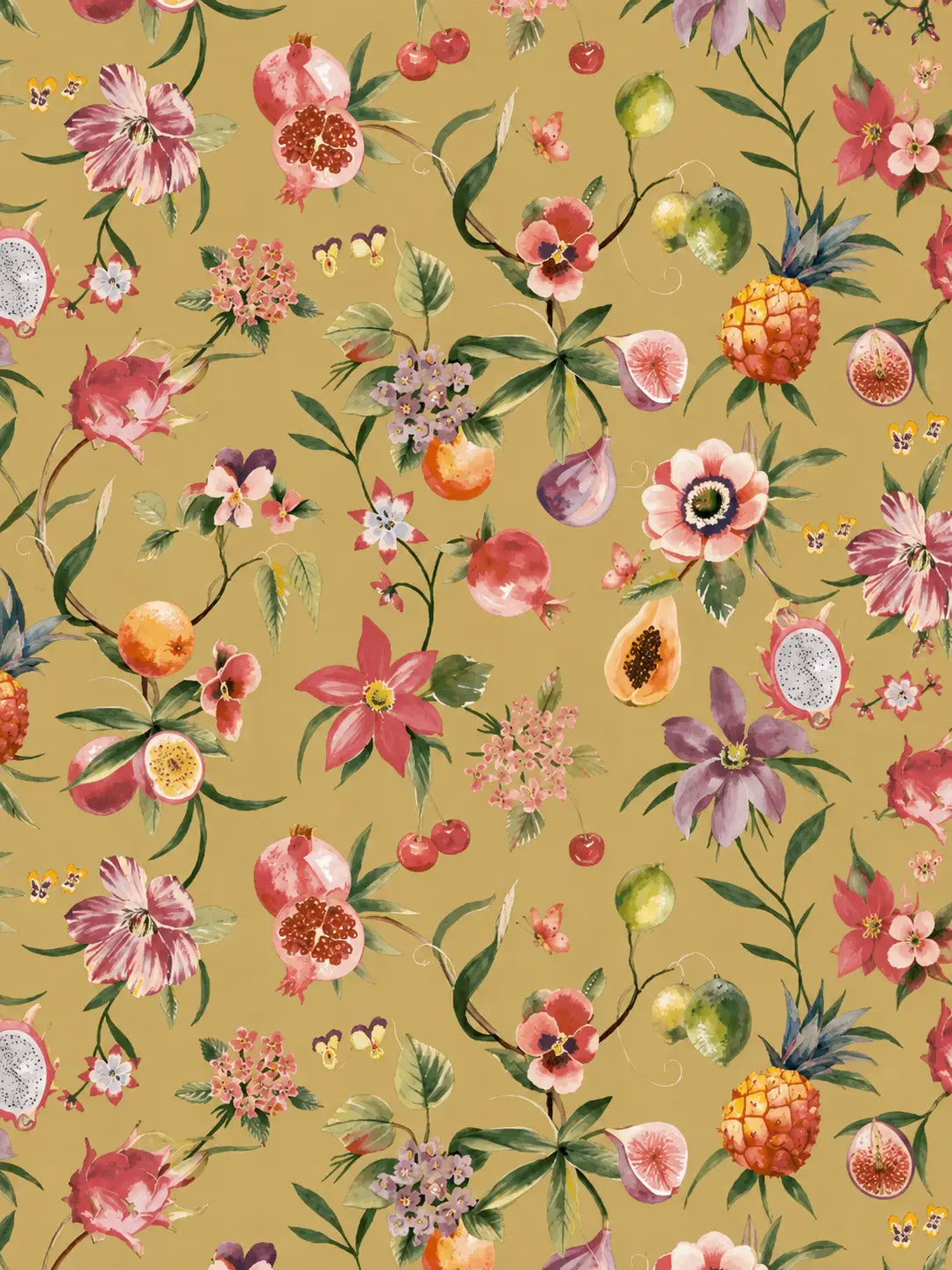 Pomelora Tropical Orchard Wallpaper