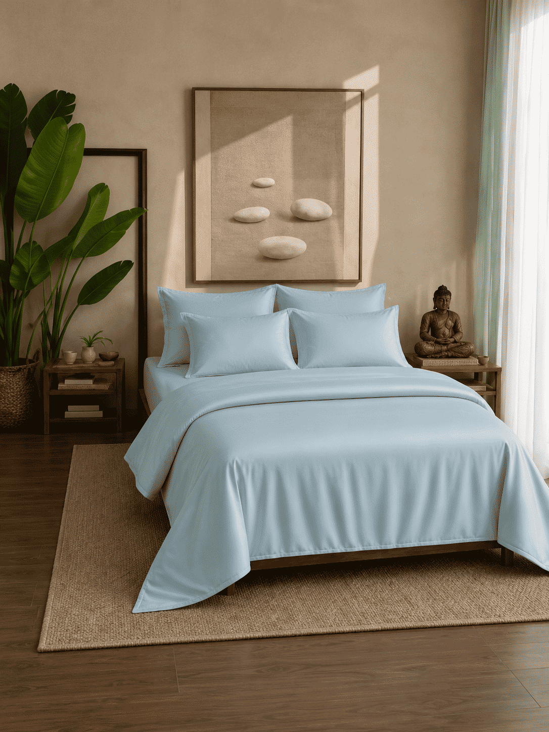 Eucalyptus Lyocell Cotton Bedsheet with Pillowcases
