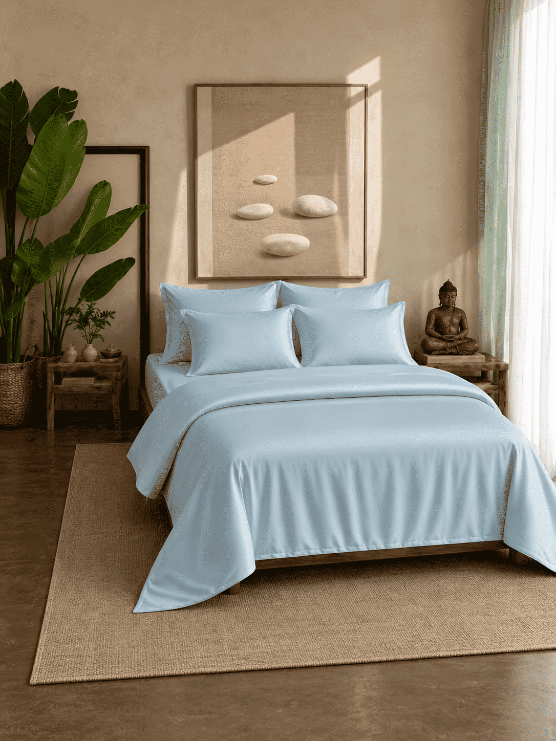 Eucalyptus Lyocell Cotton Bedsheet with Pillowcases