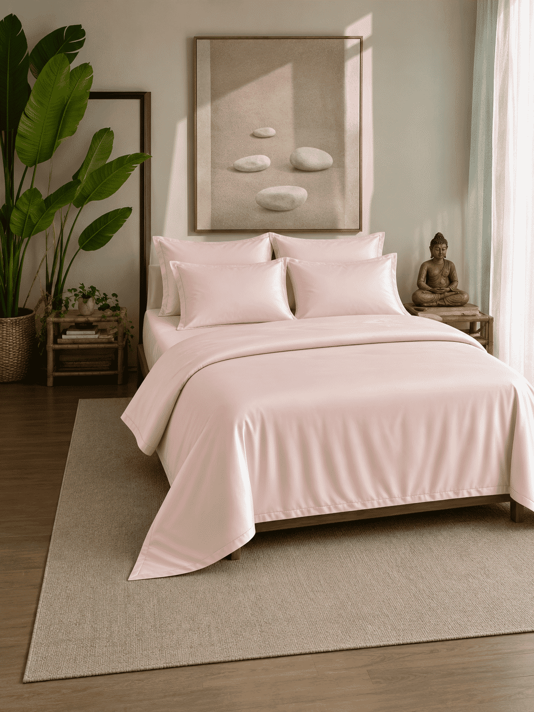 Eucalyptus Lyocell Cotton Bedsheet with Pillowcases