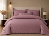 Desenhista 550 TC Jacquard Cotton Bedding Set with Duvet Cover-pink