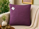 Purple cushion cover with ruched stripe textured design