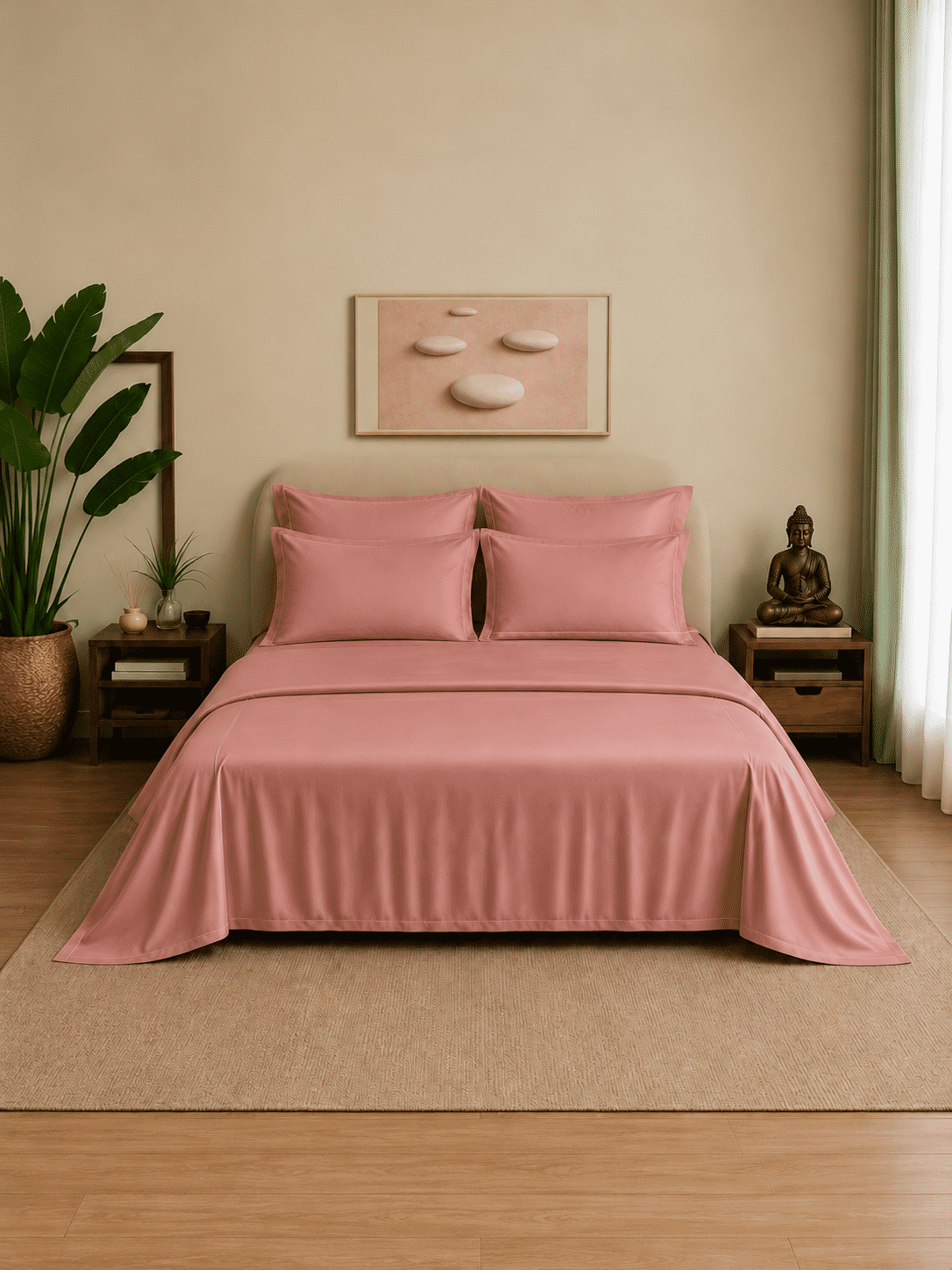 Eucalyptus Lyocell Cotton Bedsheet with Pillowcases