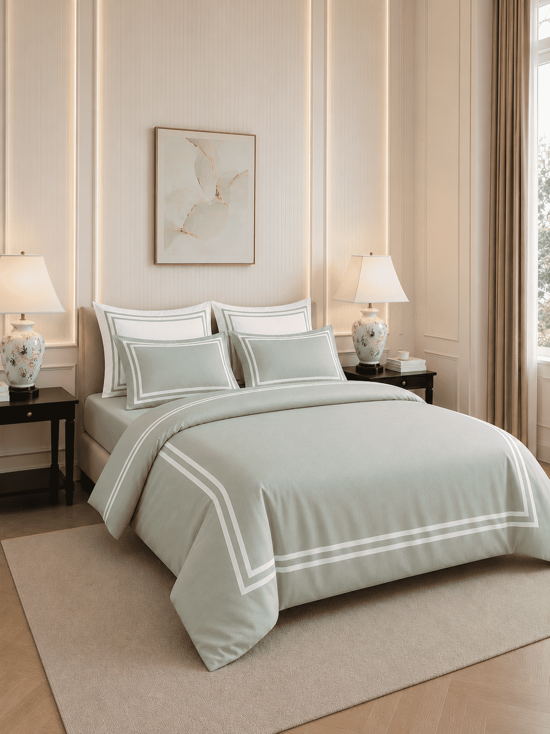 600 TC Cotton Duvet Cover with Pillowcases