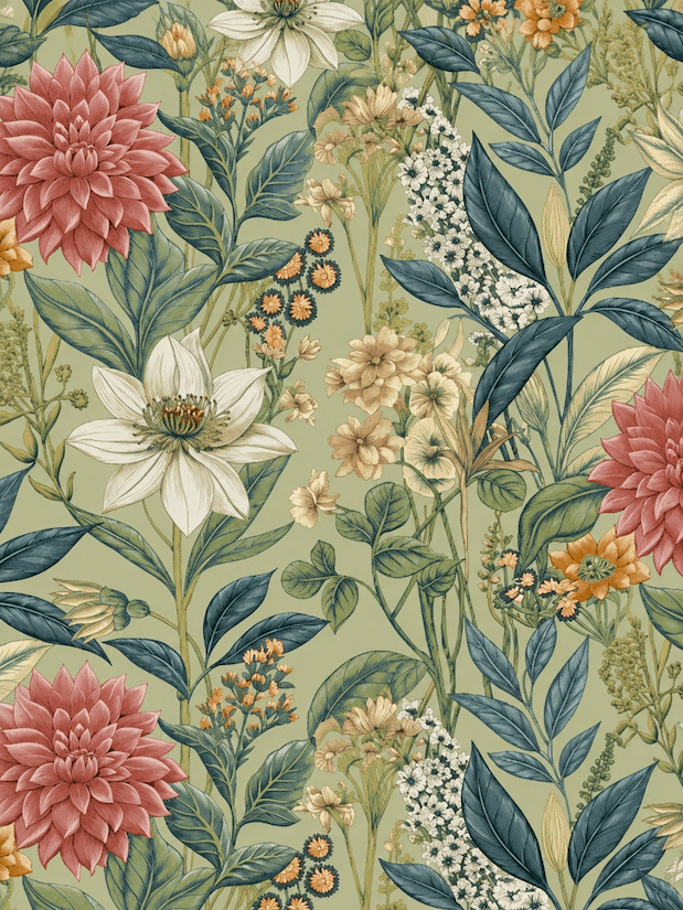 Petaloria Grand Floral Wallpaper