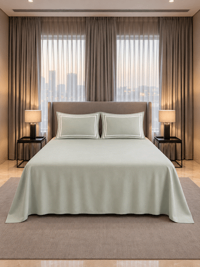 600 TC Cotton King-Size Bed Sheet with 2 Pillowcases