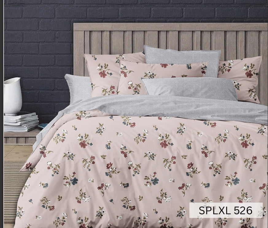 Blush ivory bedsheet with scattered vintage roses, English Home 220TC SPLXL526