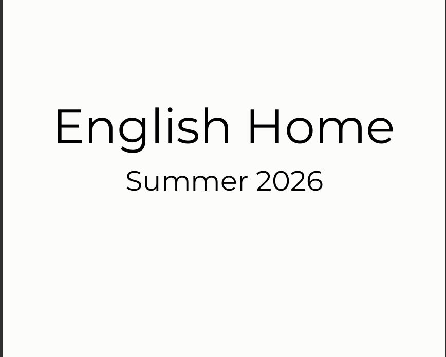 English Home Summer 2026 collection title card