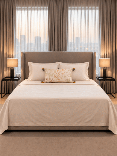 Lorenza Clara 1000TC Cotton Rich King Size Bedsheet