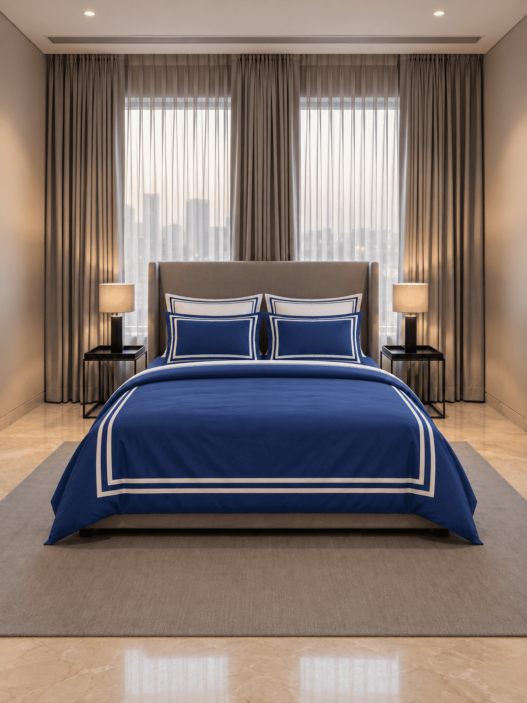 600 TC Cotton Duvet Cover with Pillowcases