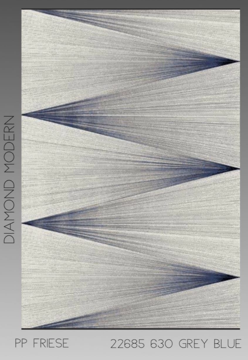 Supplier card: Diamond Modern grey-blue chevron rug, PP Frese 20885 630