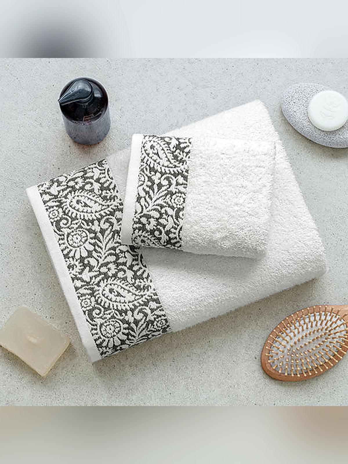 Picasso 3-Piece Towel Set Floral Border