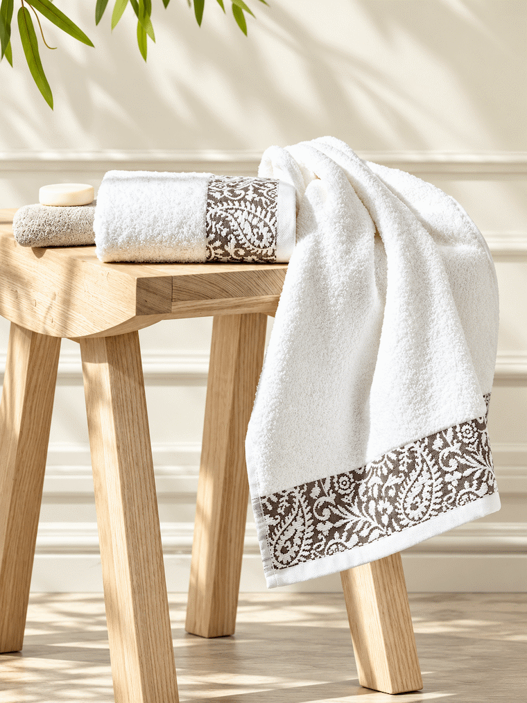 Picasso Hand Towel Floral Border