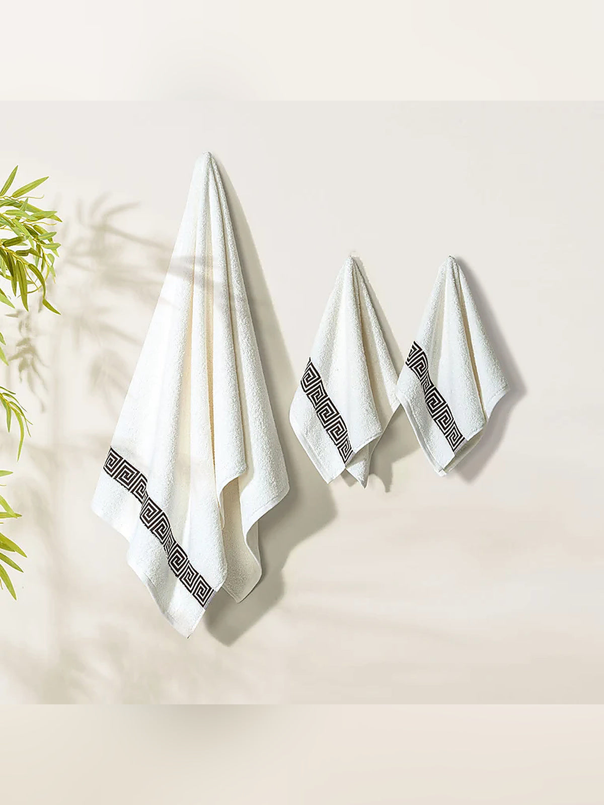 Picasso 3-Piece Towel Set Greek Key Border