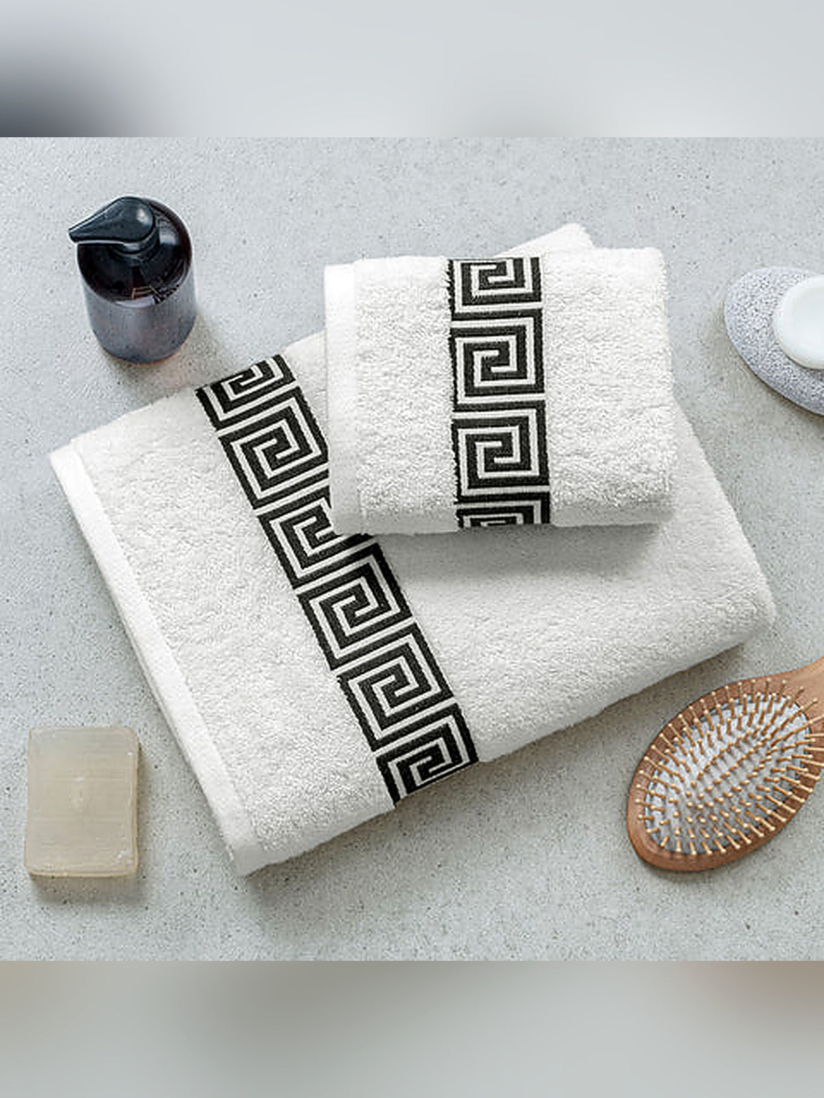 Picasso 3-Piece Towel Set Greek Key Border