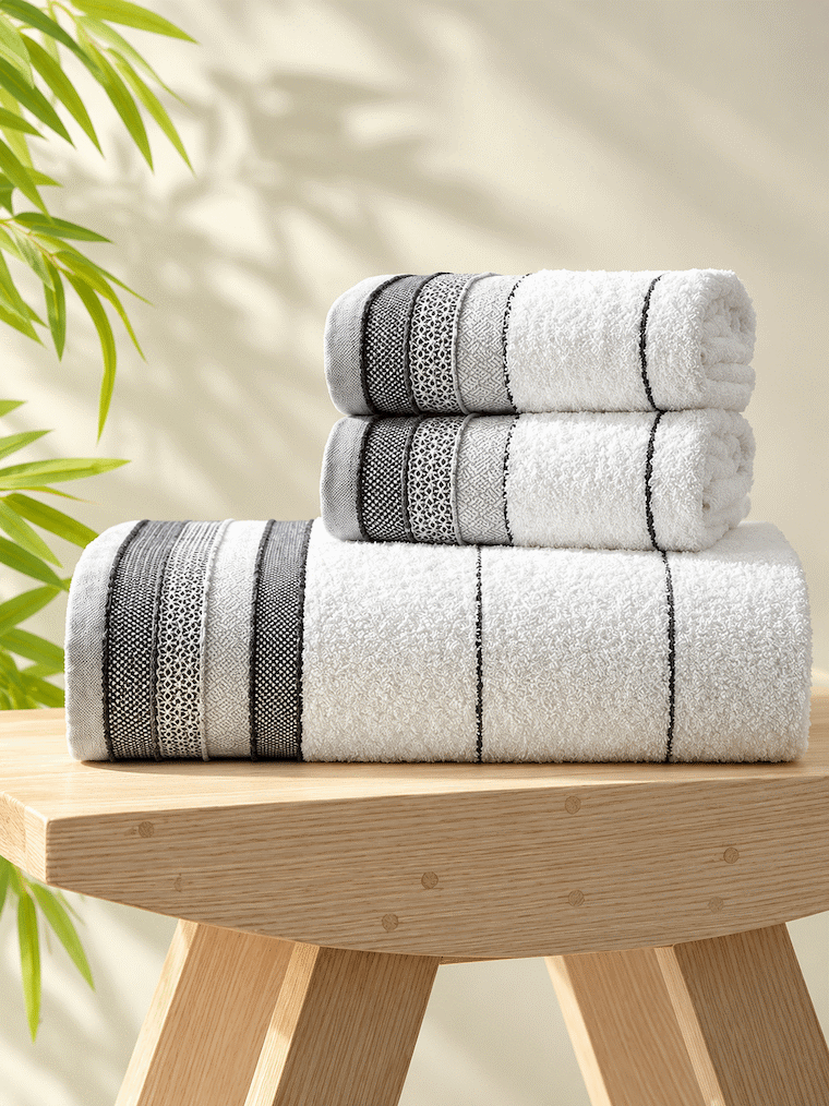 Picasso 3-Piece Towel Set Linear Border