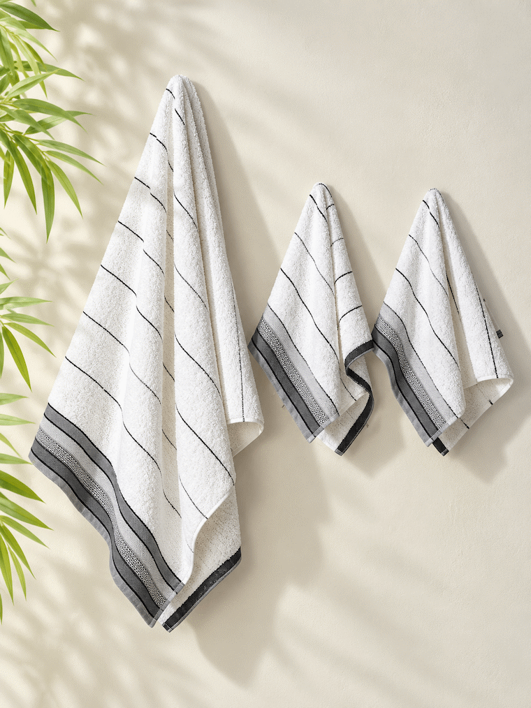 Picasso 3-Piece Towel Set Linear Border