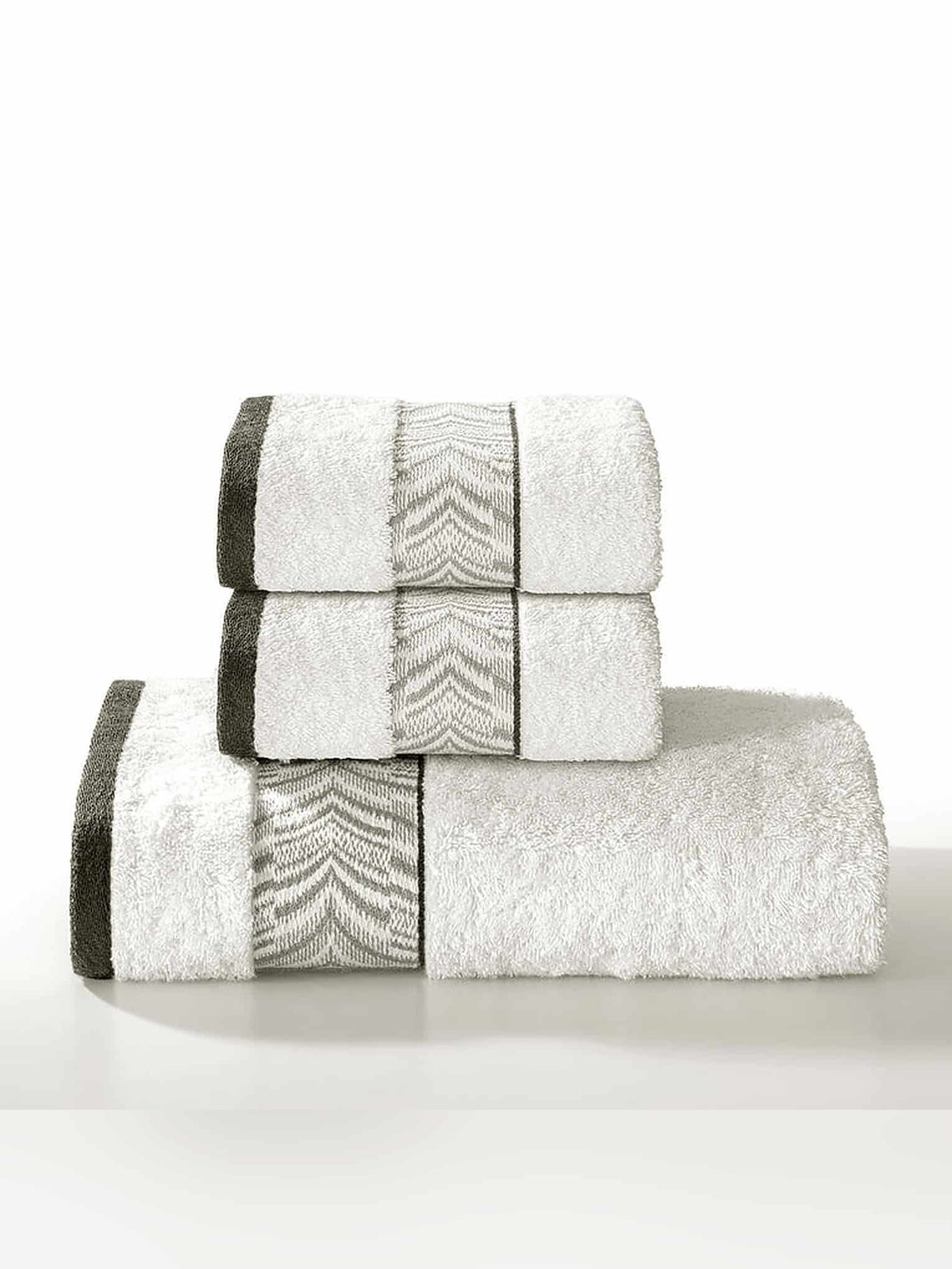 Picasso 3-Piece Towel Set  Herringbone Border