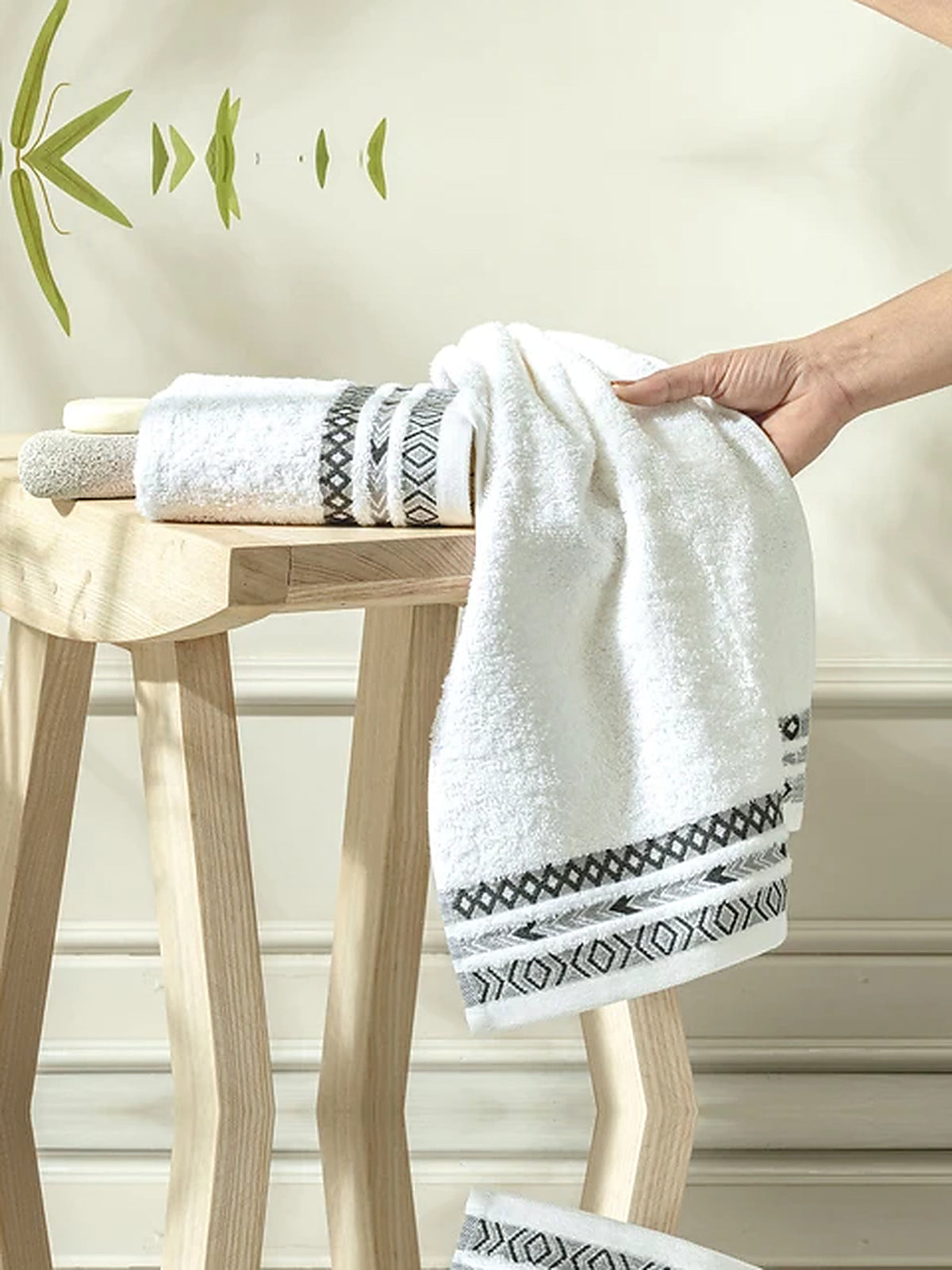 Picasso Hand Towel Tribal Border