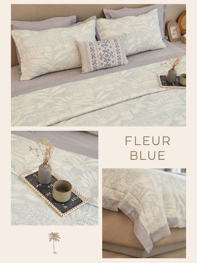 Sadyaska Palm Springs Fleur Cotton Bedding Set