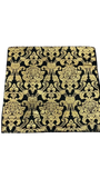 Black & Gold Damask Foil Print Cushion Cover