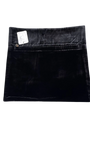 Jagdish Store black velvet throw pillow cover with metallic gold damask pattern on front, zipper closure.