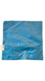 Jagdish Store blue polyester cushion cover with a zipper closure, 16x16 inch square decorative pillow case.