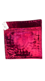 Jagdish Store deep burgundy crushed velvet decorative Cushion cover with intricate mandala beadwork and crystal embellishments.
